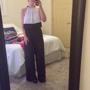 Silky Jumpsuit with Polkadots